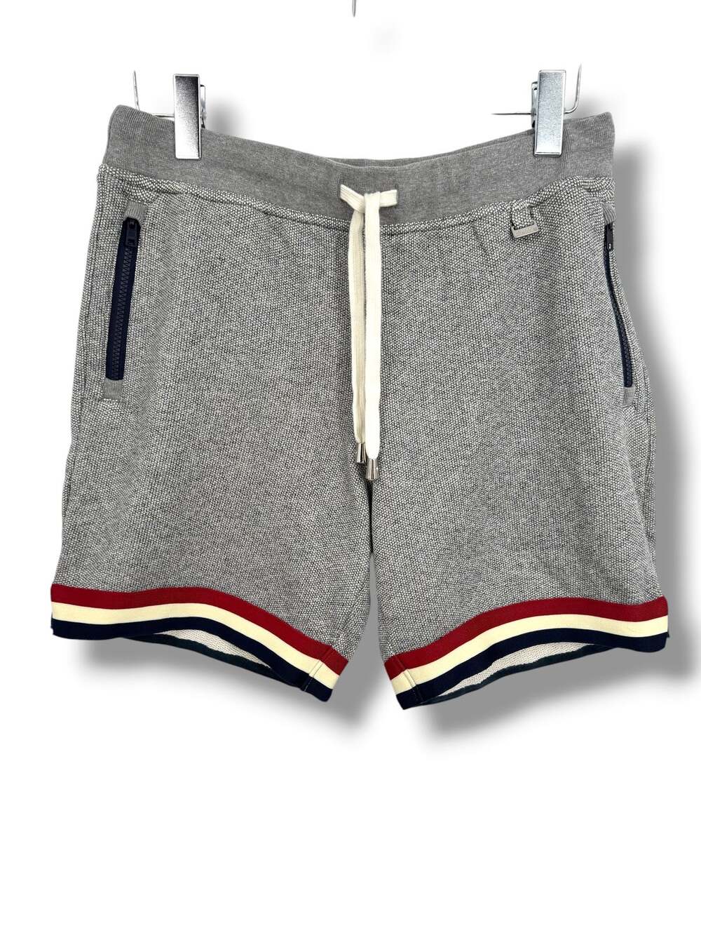 Chubbies shorts mens M 7" The Hook Shots courtside soft terry lounge gray stripe